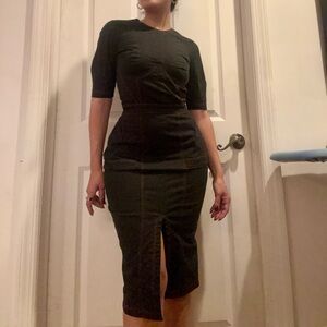 Fleur du Mal retro style dress with top stitch detailing